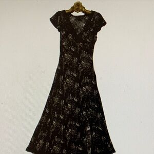 GAP Black and White Floral Maxi Dress